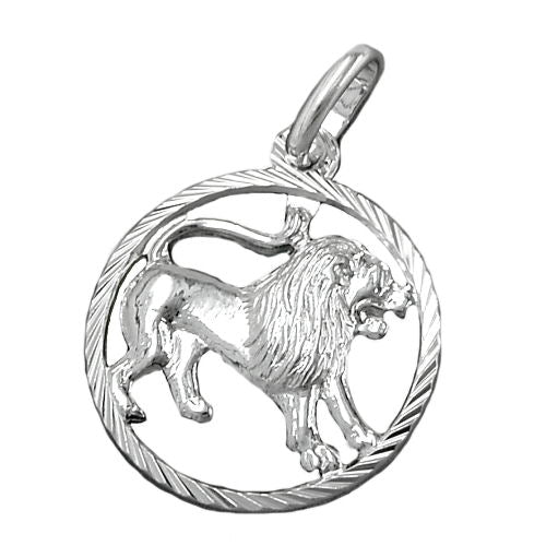 Vedhæng 15mm Zodiac Lion, sølv 925