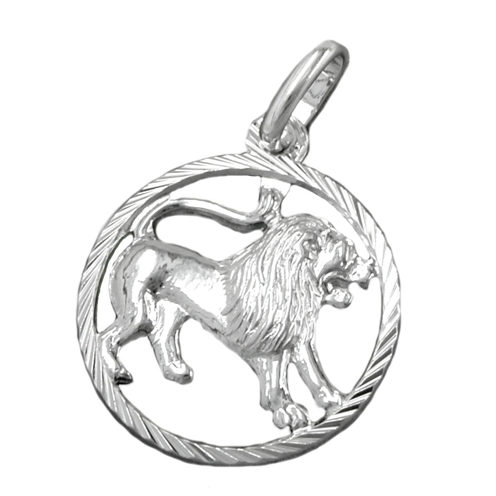 Vedhæng 15mm Zodiac Lion, sølv 925