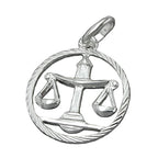 Vedhæng 15mm Zodiac Libra Sølv 925