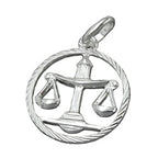 Vedhæng 15mm Zodiac Libra Sølv 925