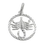 Vedhæng 15mm Zodiac Skorpionen Sølv 925