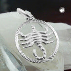 Vedhæng 15mm Zodiac Skorpionen Sølv 925
