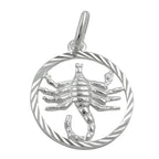 Vedhæng 15mm Zodiac Skorpionen Sølv 925