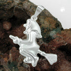 Vedhæng 22x22mm Witch matt-skinnende sølv 925