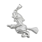 Vedhæng 22x22mm Witch matt-skinnende sølv 925