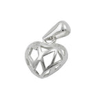 Vedhæng 11x10mm Hjerte Åbent Sølv 925