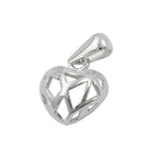 Vedhæng 11x10mm Hjerte Åbent Sølv 925