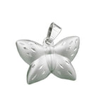 Vedhæng 11x16mm butterfly mat-shiny diamant sølv 925