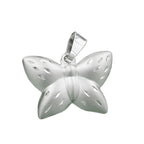 Vedhæng 11x16mm butterfly mat-shiny diamant sølv 925