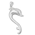 Vedhæng 40x17mm Dolphin Shiny Silver 925