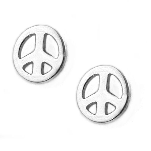 Ørestikker 4,5mm Peace/Friedens-Symbol Sølv 925