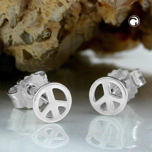 Ørestikker 4,5mm Peace/Friedens-Symbol Sølv 925