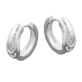 Ramme 14x6mm hængsel med zirkoniamatte blank sølv 925