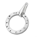 Vedhæng 42x27mm kubiske zirkoniaer Rhodiumbelagt sølv 925