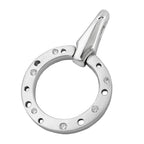 Vedhæng 42x27mm kubiske zirkoniaer Rhodiumbelagt sølv 925