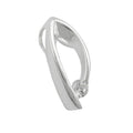 Pendler 18,5x8mm oval med zirkonia skinnende sølv 925