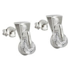 Ørestik 13x6mm trekant med Cubic Zirconia Sølv 925