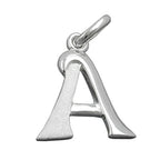 Vedhæng 15x13mm Bogstav En delvist mat skinnende sølv 925