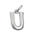Pendler 15x9mm Letter U delvist mat blank sølv 925