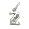 Vedhæng 8x7mm bogstav Z Skinnende med kubisk zirkonia sølv 925