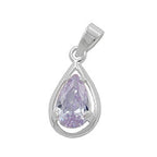 Pendelhæng 14x8mm Cubic zirkonia Lavendel Sølv 925