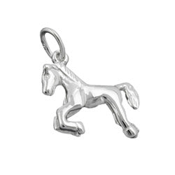 Pendler 15x13mm Horse Shiny Silver 925