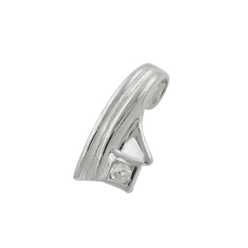 Vedhæng 16x7mm Zirconia Shiny Silver 925