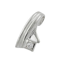 Vedhæng 16x7mm Zirconia Shiny Silver 925