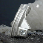 Vedhæng 16x7mm Zirconia Shiny Silver 925
