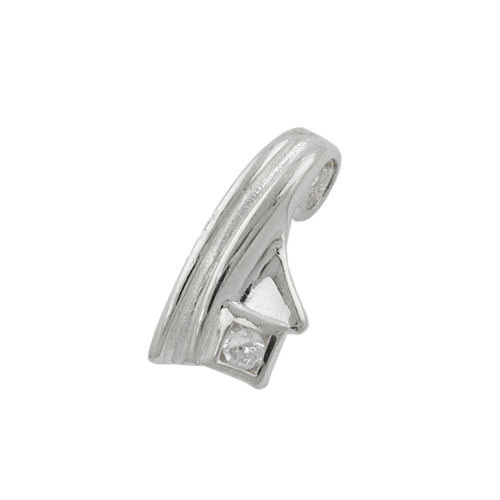 Vedhæng 16x7mm Zirconia Shiny Silver 925
