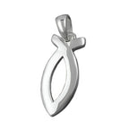 Vedhæng 17x7mm Jesus-tegn Skinnende sølv 925