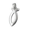Vedhæng 17x7mm Jesus-tegn Skinnende sølv 925