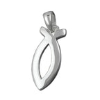 Vedhæng 17x7mm Jesus-tegn Skinnende sølv 925