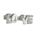 Ørestikker 6x7mm Cubic Zirconia LOVE Sølv 925