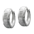Ramme 14x5mm hængsel mat-blank zirkoniaer sølv 925