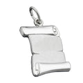 Vedhæng 20x14mm Dokumentrulle Matt Blank Sølv 925