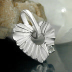 Vedhæng 17mm hjerte med zirkonia Matt Blanky Silver 925