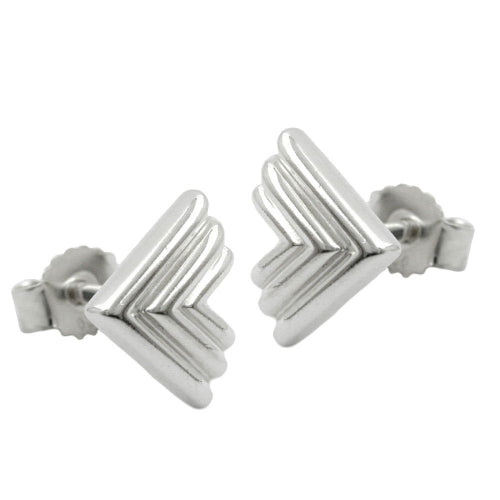 Ørestikker 9x7mm vinkel Triple Silver 925