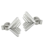 Ørestikker 9x7mm vinkel Triple Silver 925