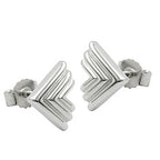 Ørestikker 9x7mm vinkel Triple Silver 925