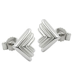 Ørestikker 9x7mm vinkel Triple Silver 925