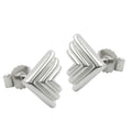 Ørestikker 9x7mm vinkel Triple Silver 925