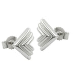 Ørestikker 9x7mm vinkel Triple Silver 925