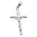 Vedhæng 23x13mm kors med Jesus Shiny Silver 925
