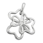Pendler 18mm Shamrock Zirconia Shiny Silver 925