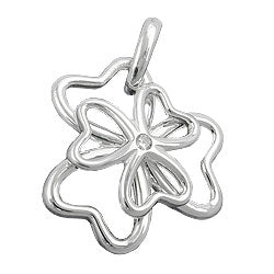 Pendler 18mm Shamrock Zirconia Shiny Silver 925
