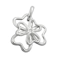 Pendler 18mm Shamrock Zirconia Shiny Silver 925