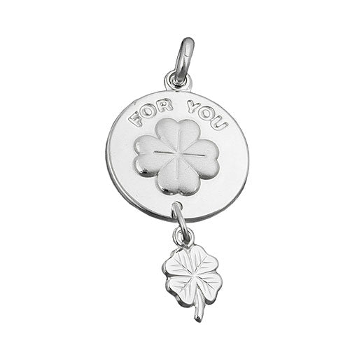 Vedhæng 28x14mm Shamrock TIL DIG med Shamrock Pendulum Silver 925