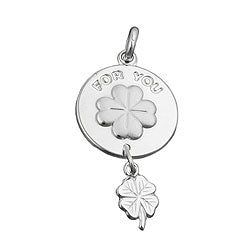 Vedhæng 28x14mm Shamrock TIL DIG med Shamrock Pendulum Silver 925