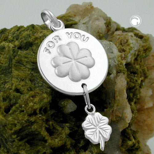 Vedhæng 28x14mm Shamrock TIL DIG med Shamrock Pendulum Silver 925